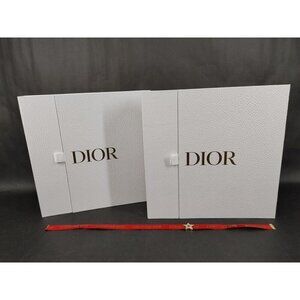 CHRISTIAN DIOR White & Gold Shirt Dress textured clothing Gift Boxes with paper